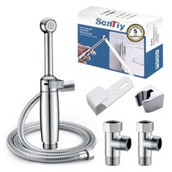 SonTiy verstellbare Bidet-Handbrause für Toilette, Badezimmer, für Reinigung von Babystoffwindeln, Haustierbadewanne, Körperhygiene