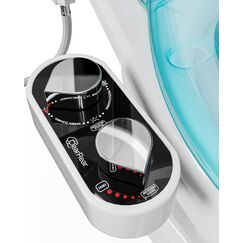 Clear Rear – Buttler Bidet-Toilettenaufsatz (1er-Packung), einfache Montage, nicht-elektrisch, mechanischer Bidet-Sprüher, selbstreinigende Düse und einstellbarer Druck