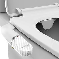 Bidet-Aufsatz für Toilette, BIEAR Ultradünne Doppeldüse, Bidet-Aufsatz, einstellbarer Wasserdruck, nicht elektrisch, Süßwasser, Bidet, WC-Sitz, Befestigung für weibliche Hinterwäsche, Kohlefaser