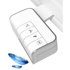 Hibbent Bidet-Aufsatz für Toilette, Nicht-elektrische Doppeldüse für Frontal- & Heckwäsche, einstellbare Wasserdruckkontrolle, Frischwasser-Bidet-Toilettensitz, selbstreinigender Wassersprüher, Weiß