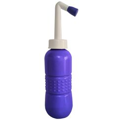 Antallcky Tragbares Reise-Bidet-Reinigungsgerät für den Po, Abwischer, persönliches Bidet-Spray für Toilette, Analdum, Reinigungsflasche für Herren, Damen, 450 ml, Blau