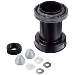 Geberit Anschluss-Set für Wand-WC, 152426461, mit Deckkappen, Manschette, 185 mm, Kunststoff, Chrom, 65139 4