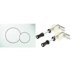 Geberit 115770115 Betätigungsplatte Sigma01, Kunststoff für 2-Mengen-Spülung 1 Stück & 111.815.00.1 Duofix Vorwandmontage-Bausatz, für Massiv- oder Ständerwand
