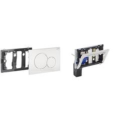 Geberit 115770115 Betätigungsplatte Sigma01, Kunststoff für 2-Mengen-Spülung 1 Stück & 115610001 Einwurfschacht für Unterputz-Spülkasten 115.610.001, Reinigungswürfel
