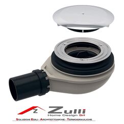 Geberit 28562000 New Ablaufgarnitur für Dusche, 90 mm tief, Höhe 30 mm, Artikelnummer 150.583.21.1, weiß