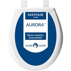 Mayfair 887SLOW 000 Toilettensitz, abnehmbar, mit langsamer Schließung, der sich nie löst, perfekte Passform, weiß, 1 Stück