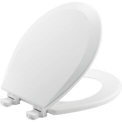 BEMIS WC-Sitz 500EC 390 mit Easy Clean & Change Scharnieren, 1 Stück, rund, Baumwolle weiß