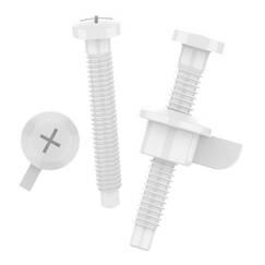 WC-Sitz Teile inkl. Schraube und Mutter für Top Mount WC-Sitz Scharniere Kunststoff weiß