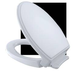 TOTO SS154#01 Traditioneller Toilettensitz, SoftClose, länglich, Baumwolle, Weiß