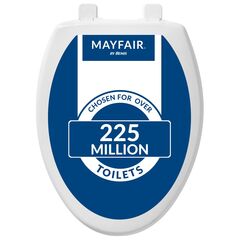 MAYFAIR 1 Stück 1880SLOW 000 Caswell WC-Sitz schließt langsam und löst sich nie, verlängerter, langlebiger Kunststoff, weiß, 1880SLOW 000