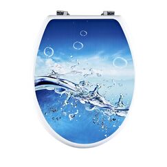 AQUALONA Toilettensitz „Family“, Geformtes Holz, Holz, Splash, 44 X 36 X 5 cm