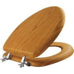 Mayfair 19601br 378 natur Reflexe Holz Furnier WC-Sitz mit Scharnieren aus Messing, 19601CP 378, 0V
