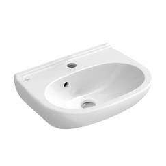 Villeroy und Boch Handwaschbecken O.Novo, halbrunder Waschtisch, Waschbecken, 45 x 35 cm, Weiß, 02509 6