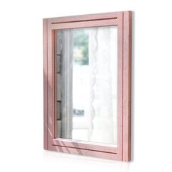 AAZZKANG Rechteckiger Spiegel zum Aufhängen, Holzrahmen, Ruktisch, Bauernhaus, Badezimmer, Wohnzimmer, Schlafzimmer, Dekor