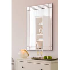 MirrorOutlet Silber Triple abgeschrägten Venezianischer Wandspiegel 3 Ft X 2 Ft (91 x 61 cm)