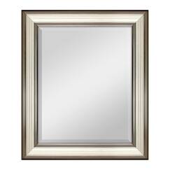 MCS 40,6 x 50,8 cm geriffelter Spiegel, Außenmaß ist 53,3 x 63,5 cm, Finish 20578, Glas Polystyrol, Zweifarbiges warmes Zinn und Silber, 20" L x 16" W