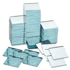 Deko-Spiegel, Bastelspiegel, Spiegelfliesen, quadratisch, 2,5 x 2,5 cm, 120 Stück Mosaik-Fliesen