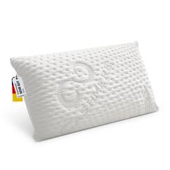 FMP Matratzenmanufaktur Orthop&auml;disches Nackenst&uuml;tzkissen viscoelastisches Kissen, Visco Kopfkissen, Kissen, Nackenkissen 8,5 cm hoch, wei&szlig;