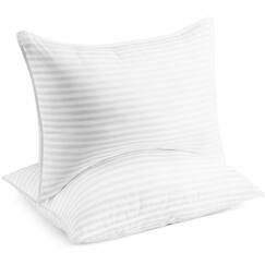 Beckham Luxury Linens Kopfkissen 50x75 cm - 2er Kissen Set f&uuml;r R&uuml;cken- und Bauchschl&auml;fer, Seitenschl&auml;fer - K&uuml;hlendes Gelkissen aus Daunen-Alternative