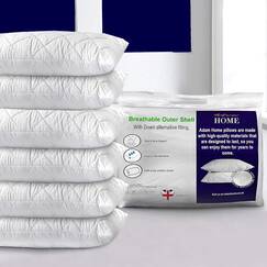 Adam Home Gesteppt Kissen 6er-Pack (50x75cm) kopfkissen in Hotelqualit&auml;t, Seitenschl&auml;fer-Pillows for Sleeping, schnell zur&uuml;ckfedernde, staubdichte, hochwertig gef&uuml;llte Pillow