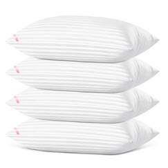 EIUE Bettkissen zum Schlafen, Queen-Size-Gr&ouml;&szlig;e, Kissen f&uuml;r Seiten- und R&uuml;ckenschl&auml;fer, superweiche Daunen-Alternative, Mikrofaser, gef&uuml;llt, 50,8 x 76,2 cm, 4 St&uuml;ck