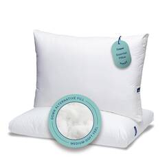 Casper Essential Kissen zum Schlafen, Standard, Wei&szlig;, 2 St&uuml;ck