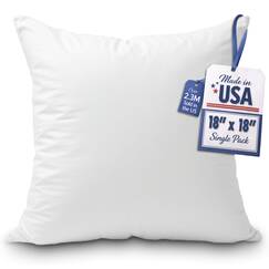 Foamily Premium Hypoallergenes F&uuml;llkissen, quadratisch, Polyester, 45,7 x 45,7 cm, Wei&szlig;