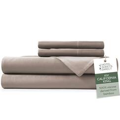 Hotel Sheets Direct 4-teiliges Bettw&auml;sche-Set California King Size, 100 % Viskose aus Bambus, mit 2 Kissenbez&uuml;gen, k&uuml;hlend und atmungsaktiv, Luxus-Bettw&auml;sche, feuchtigkeitsableitend und seidig weich,