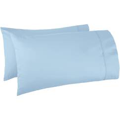 Amazon Basics Kissenbez&uuml;ge, Baumwolle, Fadenzahl 400, Kingsize, 2 St&uuml;ck, Blau, 51 x 102 cm