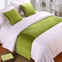 TTiiLoe Bettl&auml;ufer, King-Size, Samt, Gr&uuml;n, Luxuri&ouml;s, 240 x 50 cm, Dekoration, Bettbezug, Schlafzimmer, Hochzeitszimmer, Hotel