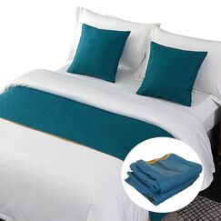 Tuqiugae 2-teiliger Bettl&auml;ufer, leichter Luxus-Bettw&auml;sche im europ&auml;ischen Stil, aus umweltfreundlichem Fasermaterial, geeignet f&uuml;r Bettdekoration in Familien und Hotels (50,8 x 178,8 cm)