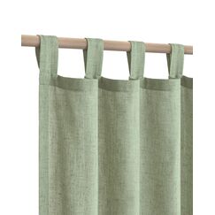 KOUFALL Salbeigr&uuml;ne, durchsichtige Vorh&auml;nge, 213 cm lang, Leinen, Boho, Betthimmel, Bettvorh&auml;nge, 213 cm L&auml;nge, 2 Paneele Set f&uuml;r Schlafzimmer, Hellgr&uuml;n