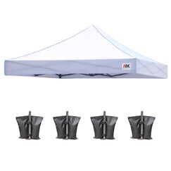 Abccanopy, Ersatzdach f&uuml;r Baldachin f&uuml;r Pop-Up-Zelt (25,4 x 25,4 cm, wei&szlig;)