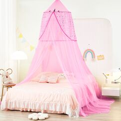 Regenbogen-Betthimmel f&uuml;r M&auml;dchen, Gr&ouml;&szlig;e XL, Prinzessinnen-Betthimmel, Regenbogen-Schlafzimmer-Zubeh&ouml;r, Dekoration, Moskitonetz, Kuppel-Baldachin f&uuml;r Doppel- bis King-Size-Bett