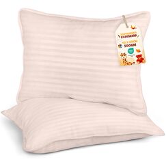 Utopia Bedding Kopfkissen Kleinkind 40 x 60 cm, 2er Set Kinderkopfkissen, Atmungsaktiv Polybaumwolle Gewebe, Kinderkissen zum Schlafen, Kissen f&uuml;r Kleinkinder, F&uuml;r Kinder ab 2 Jahren (Hellrosa)