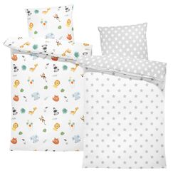Kinderbettw&auml;sche Baby Bettw&auml;sche 100x135 cm 2 St&uuml;ck - aus Baumwolle - Kinder Set von Duvet Cover 100 x 135 und Kissenbezug 40x60 cm Junge und m&auml;dchen babybettw&auml;sche bettbezug f&uuml;r Kleinkind Oeko-Tex