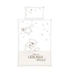 Herding Baby Best Kleinkinder-Bettw&auml;sche-Set, Jana Lieblingsmensch Wendemotiv, Bettbezug 100 x 135 cm, Kopfkissenbezug 40 x 60 cm, Baumwolle/Renforc&eacute;