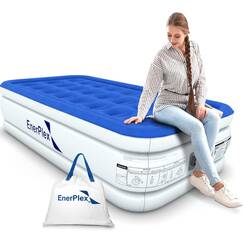 EnerPlex Premium Doppelpumpe Luxus Luftmatratze Mit Pumpe Gebaut Airbed Angehoben Doppel Hohen Doppel Schlag Bis Bett||Zwilling