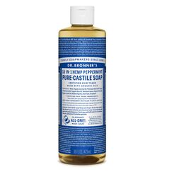 Dr Bronner's - Peppermint - Pure Castille Liquid Soap - 16 oz/473 ml