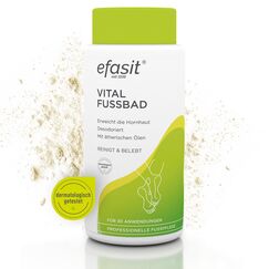 efasit Vital Fußbad, 400g – basischer Hornhaut Badezusatz, für wohlriechende, gepflegte und entspannte Füße, Hornhautweicher, bis zu 30 Anwendungen