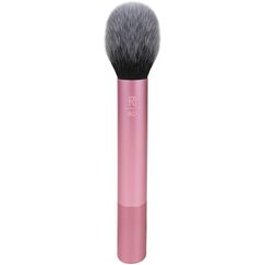 Real Techniques Ultra-Plüsch-Make-up-Pinsel, für loses, cremefarbenes oder gepresstes Rouge, Rosy Glow Cheeks, flauschiger Puderpinsel, Aluminiumhülsen, synthetische Borsten, vegan und tierversuchsfrei, 1 Stück