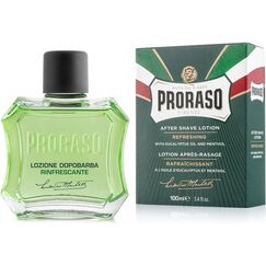 Proraso After Shave Lotion Refresh, 100 ml, Aftershave für Männer mit Eukalyptusöl & Menthol, hilft der Haut, sich nach der Rasur zu regenerieren, Made in Italy