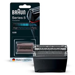 Braun Series 5 Elektrorasierer Scherkopf 52B – ORIGINAL Ersatzscherteil und Rasierer Zubehör vom Hersteller – Made in Germany, Kompatibel mit Braun Series 5 Rasierern, Schwarz – 1er Pack