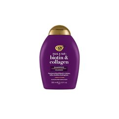 OGX Biotin & Collagen Shampoo (385 ml), kräftigendes Haarshampoo für feines & dünnes Haar, mit Vitamin B7 Biotin & Kollagen, ohne Sulfate