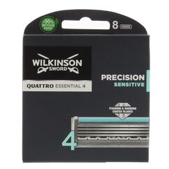 Wilkinson Sword Quattro Titanium Sensitive Rasierklingen für Herren Rasierer, 8 St