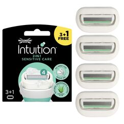 Wilkinson Sword - Intuition Sensitive Care Rasierer für Frauen, 3+1 Ersatzklingen, Kein Rasiergel erforderlich