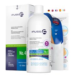 Mr. Fuss Callus Remover Lösung No. 4 500ml für Füße - Flüssiger Hornhaut- und Nagelhautentferner mit Sofortwirkung für sanfte Fuß- und Handpflege