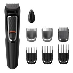 Philips Series 3000, All-in-One-Trimmer, 7-in-1-Multigroom, einfaches Styling für Gesicht und Haar, 11 Längeneinstellungen (0,5–16 mm), Modell MG3730/15