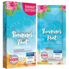 Summer Foot Premium Hornhaut-Entferner - Hornhaut Fußmaske für weiche Füße - Anti Hornhaut-Socken für effektive Fußpflege - dermatologisch getestet - Frauenmaske
