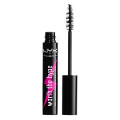 NYX Professional Makeup Worth the Hype Mascara, Für Voluminöse und längerwirkende Wimpern, Spitzzulaufende Bürste erreicht alle Wimpern, Jojoba-Öl, Farbton: Schwarz